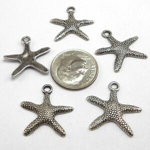 12pcs Starfish Charms‎ beachy ocean jewelry supplies